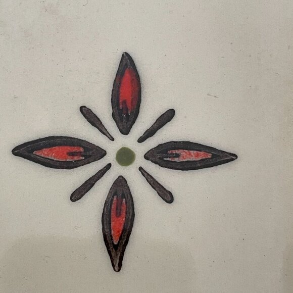 Metlox Vintage Poppytrail Red Rooster 3-Section Divided Ceramic Serving Dish USA - Picture 7 of 13